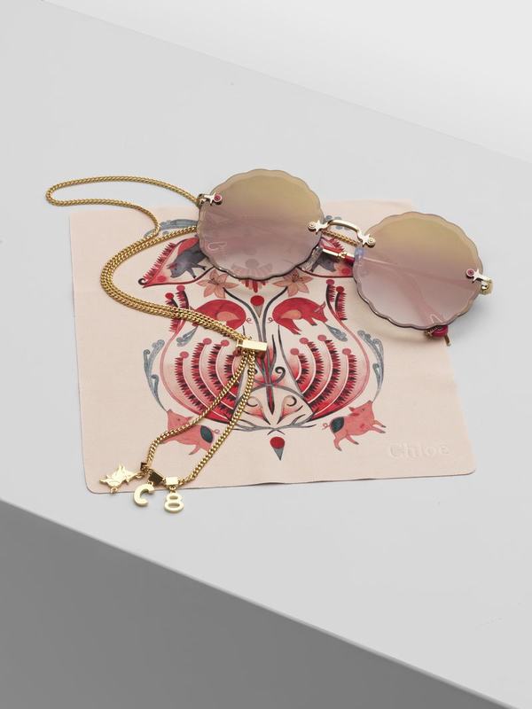 Chloé Gafas Mujer Chain Doradas 100% Brass MCZL92584